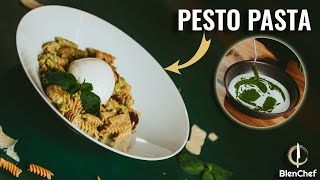 ASMR Pesto Pasta Simple and Delicious Recipe by Blenchef🍝 [upl. by Aicirt372]