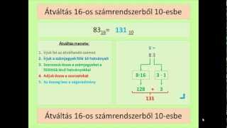 Átváltás 16os számrendszerből 10esbe [upl. by Zednanreh]