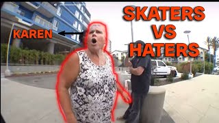 SKATERS VS HATERS 2023 karens angry people [upl. by Akemaj]