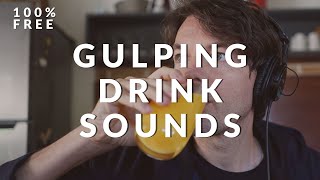 Distinctive Gulp Sound Effects  Drinking Sounds  RoyaltyFree Download [upl. by Nanaek621]