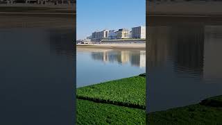 Borkum Blick auf das Gezeitenland und die Strandpromenade travel [upl. by Vada334]