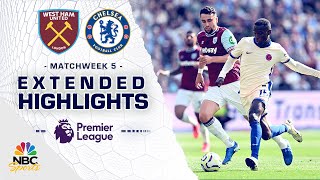 West Ham United v Chelsea  PREMIER LEAGUE HIGHLIGHTS  9212024  NBC Sports [upl. by Akcirederf]