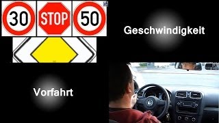 Fahrbahnmarkierungen als Orientierungshilfe für Geschwindigkeit und Vorfahrt [upl. by Polinski794]