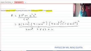 CBSE  Rydbergs constant  2 physics  Atoms [upl. by Remot]