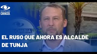 Mikhail Krasnov ruso que fue elegido como alcalde de Tunja habla en Caracol Ahora [upl. by Leshia]