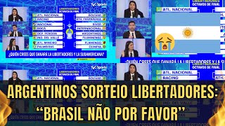 Reação Argentina Sorteio Da Libertadores libertadores sorteio [upl. by Finny437]