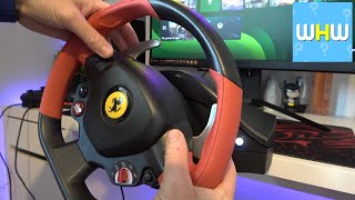 How To Change Sensitivity on Xbox Thrustmaster Ferrari 458 Spider Racing Wheel [upl. by Ojytteb]