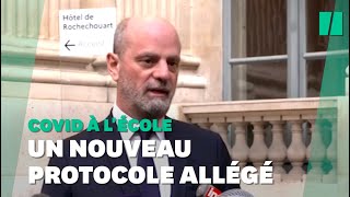 Covid à lécole Blanquer annonce un nouveau protocole allégé pour la rentrée scolaire [upl. by Ythomit91]