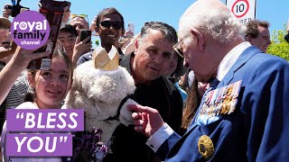 WATCH Alpaca Sneezes on King Charles Outside Australian War Memorial [upl. by Gustin]