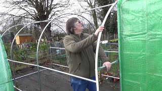 Julies Allotment  Grow Ur Own Polytunnel 2 x 4m Part 2 [upl. by Augy281]