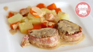 SCHWEINEFILET MIT BACON  Rezept einfach amp schnell  Medaillons im Speckmantel  CUISINI [upl. by Ferneau]