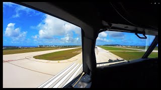 1000 Subscriber Celebration Video  Guam Airport Landing Cockpit View [upl. by Saphra729]