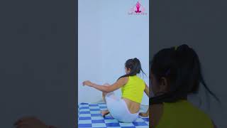 Half Camel Pose Yoga  Self Care Frist hotyoga yoga exercise workout flexibility beautiful [upl. by Allicsirp189]