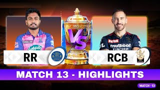 RR vs RCB Match No 13 IPL 2022 Match Highlights  Hotstar Cricket  rr vs rcb ipl highlights 2022 [upl. by Nainatrad65]