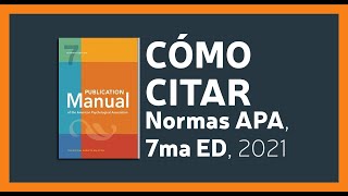 ✅ Cómo citar con Normas APA 7ma séptima edición 📒 2023  BIEN EXPLICADO [upl. by Nimsay299]