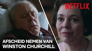 Koningin Elizabeth II en Winston Churchill nemen afscheid  The Crown  Netflix [upl. by Aneekas]