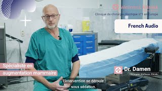 Augmentation mammaire Explication du Dr L Damen Wellness Kliniek Belgique [upl. by Nyrak]