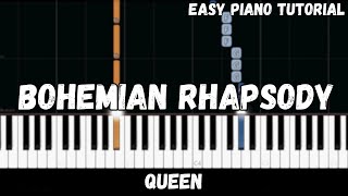 Queen  Bohemian Rhapsody Easy Piano Tutorial [upl. by Nonregla23]