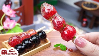 Perfect Tanghulu Chinese Candied Fruit Recipe  ASMR Cooking Mini Food [upl. by Antrim159]