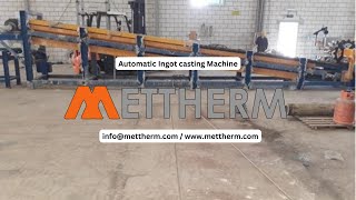 AUTOMATIC INGOT CASTING amp STACKING MACHINE recycling batteryrecycling batteryscrap [upl. by Gnil10]