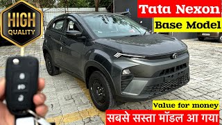 सबसे सस्ती कार Nexon Car✌️New Tata Nexon Base Model 2024 Review  Tata Nexon Base model 2024 [upl. by Weirick]