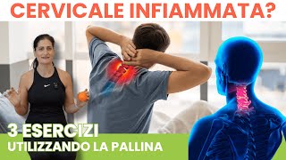 3 ESERCIZI per la CERVICALE INFIAMMATA utilizzando solo una pallina da tennis [upl. by Ihskaneem689]