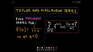 Finding a Maclaurin Series Expansion  Another Example 1 [upl. by Aynor446]