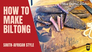 Biltong  SouthAfrican Snack prepared with basic Ingredients  Home made recipe [upl. by Earaj]