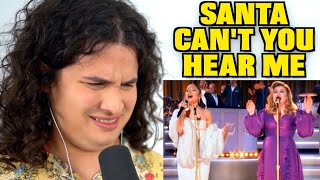 Vocal Coach Reacts to Ariana Grande amp Kelly Clarkson  Santa Cant You Hear Me [upl. by Abbye]