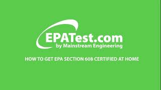 How to take the EPA Section 608 Universal Exam  ONLINE  At home  EPATestcom [upl. by Charry]