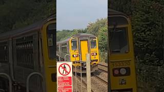 153909 and 153320 depart Llanharan on morning Maesteg [upl. by Swart]