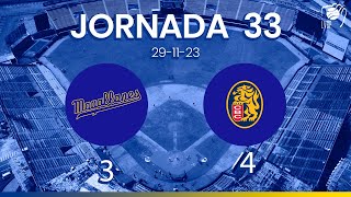 JORNADA 33 RESUMEN  Navegantes del Magallanes 3  Leones del Caracas 4 2324 291123 [upl. by Kalman]