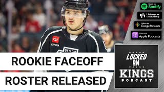 The LA Kings roster for the 2022 Rookie Faceoff is released [upl. by Elayor]