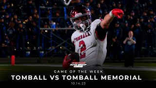 Tomball vs Tomball Memorial Football 101423 [upl. by Eelnodnarb]