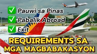 MGA KAILANGAN NG MGA OFW NA UUWI SA PILIPINAS  PABALIK ABROAD AT FOR GOOD [upl. by Imekawulo]