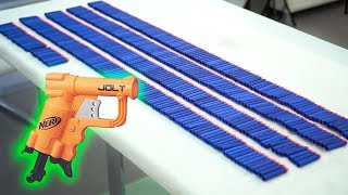 SHOOTING 430 NERF DARTS AS FAST AS POSSIBLE 10  JOLT  772K SUBSCRIBERS [upl. by Bashemath10]