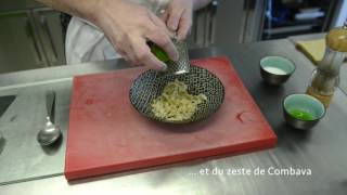 Recette  entrée à base dagrumes  Fraicheur de tourteaux et de crustacés à base de Combava [upl. by Asiram861]