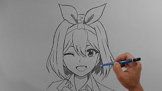 Easy anime drawing  how to draw YOTSUBA NAKANO easy stepbystep [upl. by Areek284]