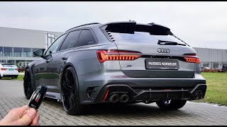 2021 Audi RS6R ABT 740hp  SOUND Lightshow Startup Visual Review  4K filmed [upl. by Henryson]