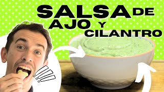 Cómo hacer una salsa de ajo y cilantro [upl. by Mcgean]