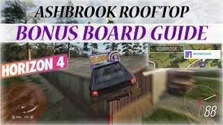 Forza Horizon 4 Ashbrook Rooftop Bonus Board Guide FH4 Ashbrook Rooftop Bonus Board Guide Horizon 4 [upl. by Essie]