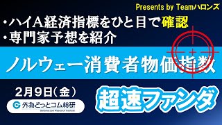 ハイA経済指標をひと目で確認「ノルウェー１月消費者物価指数」2024年2月9日発表超速ファンダ [upl. by Doran]