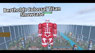 Bertholdt Colossal Titan Showcase  Roblox  AoT Paradis [upl. by Bertila]