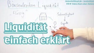 Liquidität einfach erklärt  Börsenlexikon AktienMitKopfde [upl. by Hirai]