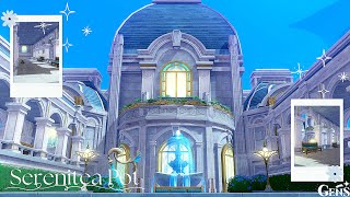 Decorating the BACK of FONTAINES MANSION  Serenitea Pot Showcase amp Build genshinimpact [upl. by Selimah]