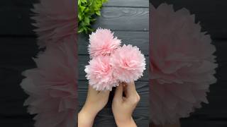 How to make Easy Tissue Paper Flowers Paper Craft shorts [upl. by Elbertine]