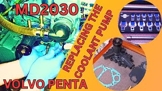 Volvo Penta MD2030 water pump replacement [upl. by Michi]