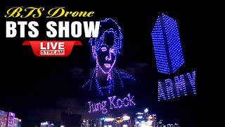 BTS Busan Dron Show replay Korea Live  Spectacular Busan Gwangalli Beach Drone Show 부산 BTS 드론쇼 [upl. by Shanly951]