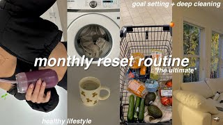 MONTHLY RESET ROUTINE🧺 deep clean amp organize  goal setting maintaining a healthy lifestyle [upl. by Elatsyrk]