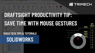 Draftsight Productivity Tip Assigning Mouse Gestures For a More Efficient Workflow [upl. by Trinette]